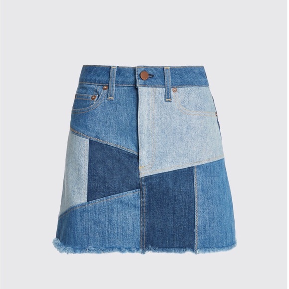 Alice & Olivia patchwork denim skirt - Picture 2 of 5